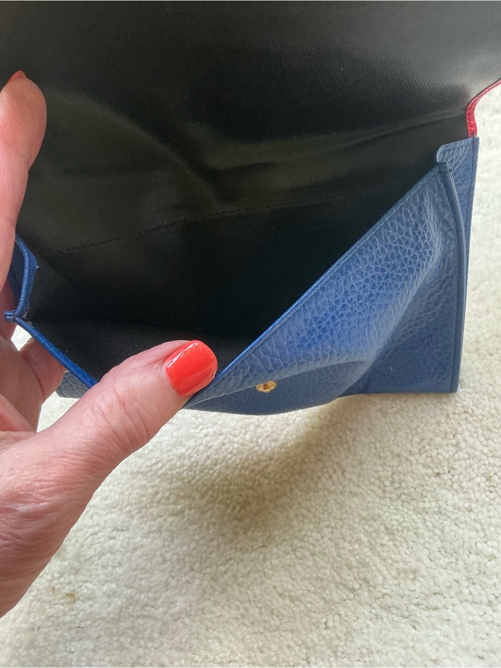 VINTAGE DESIGNER GIEFFE MULTI POCKET PEBBLED TRAVEL ENVELOPE WALLET - Picture 10 of 16